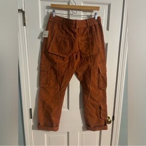 Free People Tahiti Cargo Pants In Cognac Size Small